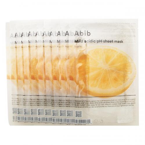 アビブ Abib 弱酸性pHシートマスク 柚子フィット 30mL×10枚 スキンケア 韓国化粧品 韓国コスメ