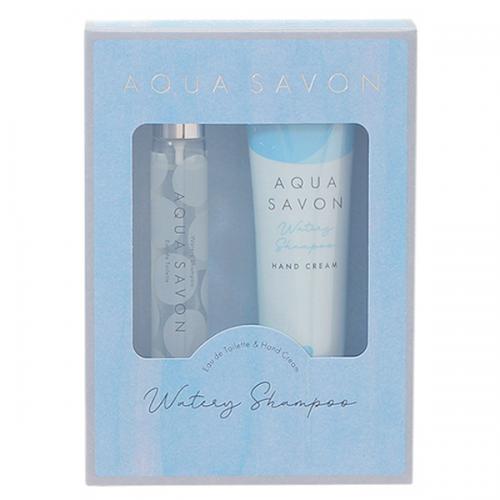 アクアシャボン AQUA SAVON オードトワレ&ハンドクリームセット ウォータリーシャンプーの香り (23A) 香水 フレグランス